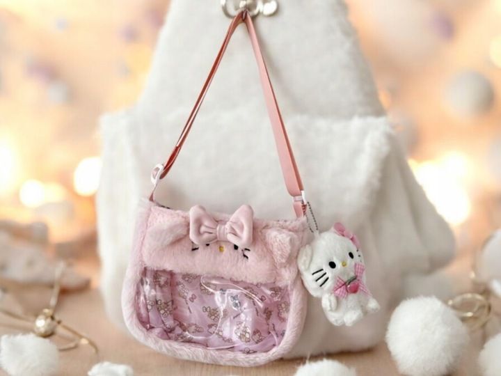 Torebka z Uroczym breloczkiem pluszowym Hello Kitty DZIECIĘCA MŁODZIEŻOWA zdjęcie 2