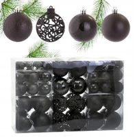 BOMBKI CHOINKOWE ZESTAW 100szt CZARNE XXL ŚWIĘTA