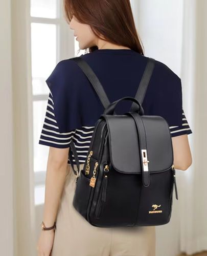 Plecak damski czarny skórzany elegancki ekoskóra miejski modny na Arena.pl