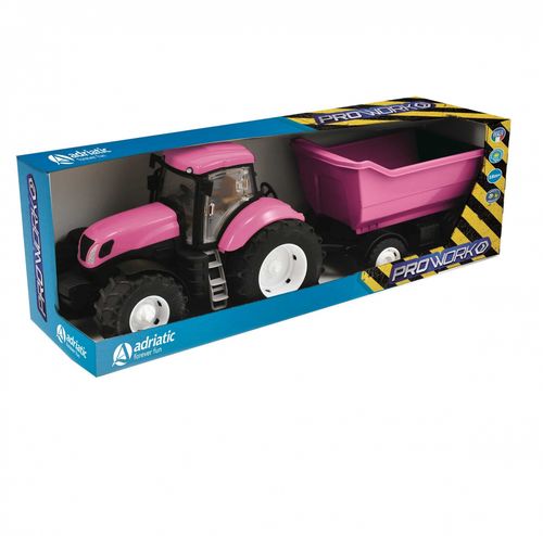 DLA DZIECI TRAKTOR RÓŻOWY  Z WYWROTKĄ W PUDEŁKU na Arena.pl