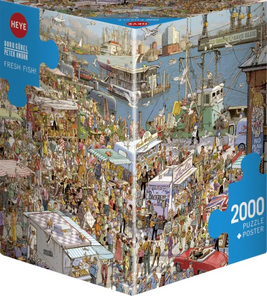 Puzzle 2000 elementów. Targ rybny, Göbel & Knorr zdjęcie 1