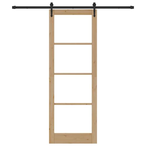 Drzwi Przesuwne ORKDAL Brązowy 83 x 232 cm Drewno i metal na Arena.pl