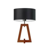 Lampka CLIO abażur czarny stelaż mahoniowy