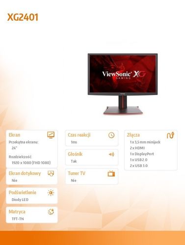 Monitor XG2401 24 cale/16:9/1 ms na Arena.pl