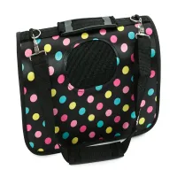 Torba XL 53x30x21cm czarna w groszki transporter dla psa kota duża