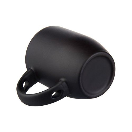 Kubek magiczny z łyżeczką do sublimacji - czarny matowy z żółtym wnętrzem na Arena.pl