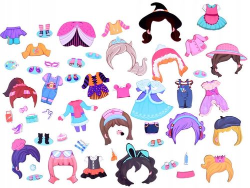 Książka układanka magnetyczna Lalka ubrania na Arena.pl