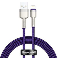 Kabel USB do Lightning Baseus Cafule, 2.4A, 1m (fioletowy)