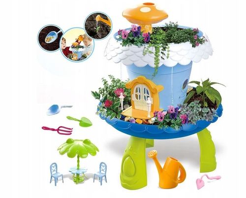 MAGICZNY DOMEK OGRÓD WRÓŻKI Uprawa Roślin KWIATY KONEWKA NASIONA STOLIK ++ na Arena.pl