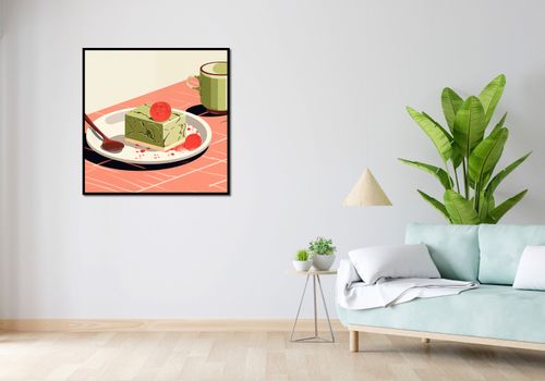 Plakat 90x90cm Deser Matcha na Arena.pl