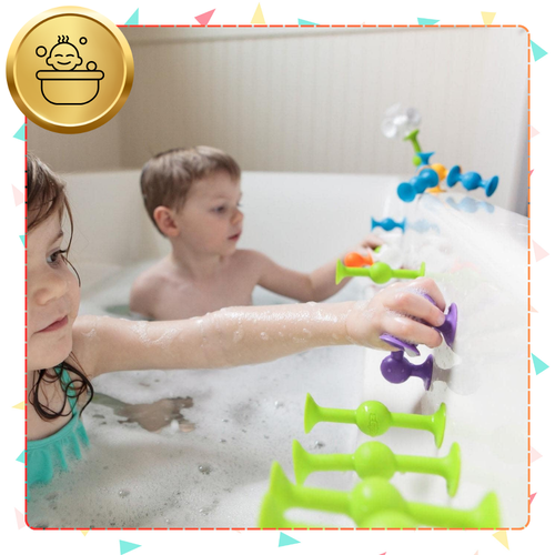 silikonowe klocki konstrukcyjne z przyssawkami 48 el dla dzieci edukacyjne na Arena.pl