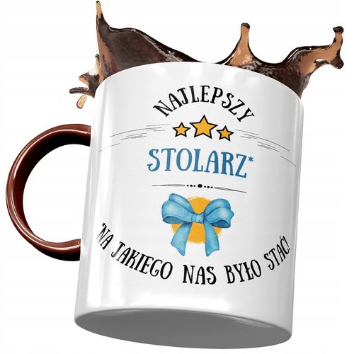 Kubek Bordowy Dla Stolarza Najlepszy Stolarz Z Nadrukiem Ze Zdjęciem na Arena.pl