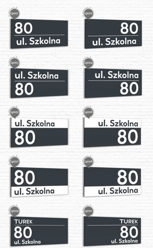 METALOWY NUMER DOMU DUŻA Tabliczka ADRESOWA ALUMINIOWA 40x20 numer dom na Arena.pl