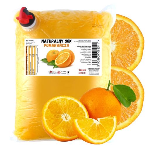 SOK POMARAŃCZOWY Z POMARAŃCZY POMARAŃCZA TŁOCZONY 100% NFC ŚWIEŻY 5L na Arena.pl