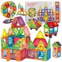 Klocki Magnetyczne Duże Konstrukcyjne 3D Magnetic Tiles Zestaw 106 element.