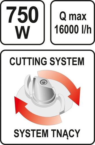 pompa do ścieków 750w z rozdrabniaczem - yt-85350 na Arena.pl