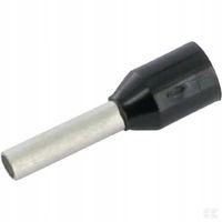 Końcówka Przewodu Tulejkowa,Izolowana Czarna 1.5mm