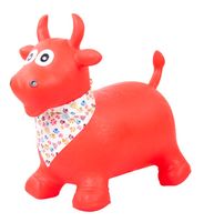 ND31_J06_011_1_2 Gumowy skoczek byczek - czerwony z chustą