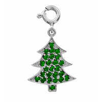 SREBRNY CHARMS CHOINKA Z ZIELONYMI CYRKONIAMI SREBRO PRÓBY 925