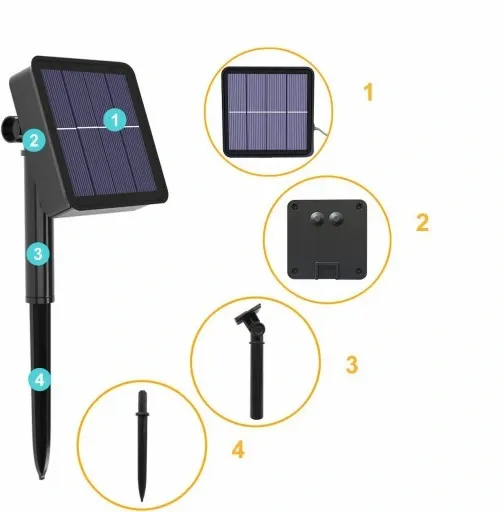 LAMPA SOLARNA GIRLANDA OGRODOWA 100 LED ZIMNA 12m zdjęcie 7