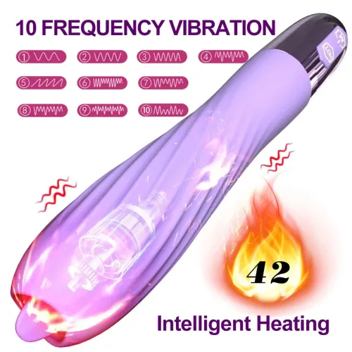 Wibrator-Silicone Vibrator USB, 10 vibration modes, Heating na Arena.pl