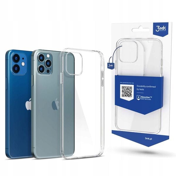 Silikonowe etui na Apple iPhone 12/12 Pro - 3mk Clear Case zdjęcie 1