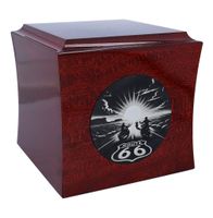 Urna na prochy z motywem Route 66