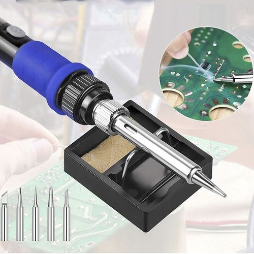 Lutownica Precyzyjna 100W Zestaw Lutowniczy LCD Odsysacz do Cyny 13 na Arena.pl