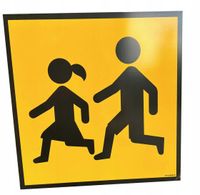 Uwaga Dzieci Znak 30X30 Tablica Odblaskowa Przewóz