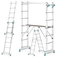 Rusztowanie aluminiowe podest roboczy 2x7 drabina aluminiowa TUV