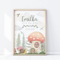 Plakat Metryczka Bajkowa Kraina P440- rozmiar plakatu 50 cm x 70 cm