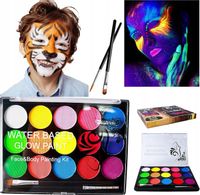 FARBY FARBKI DO MALOWANIA TWARZY i CIAŁA PREMIUM 15 KOL.ZMYWALNE DLA DZIECI