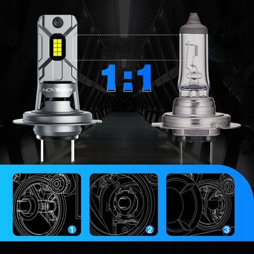 ŻARÓWKI LED H7 +600% BARDZO MOCNE BIAŁE 6500K 1:1 CANBUS 12V na Arena.pl