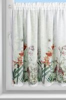 Zazdrostka 90x150 cm NEMEZJA biała etamina kwiaty fioletowe tunel