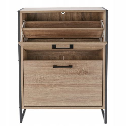 szafka na buty regał 2 komory obuwie komoda pojemna do przedpokoju loft na Arena.pl