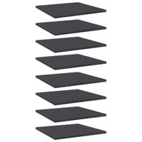 Półki na książki, 8 szt., szare, 40x40x1,5 cm, płyta wiórowa