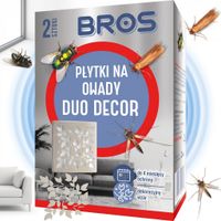 BROS Płytki Duo-Decor na Muchy Komary Mole Mrówki 2szt Dekoracyjne 4 m-ce