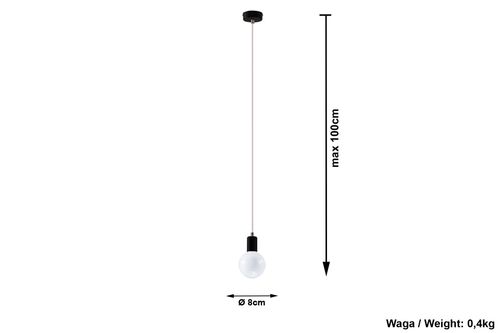 Lampa Wisząca EDISON Biała na Arena.pl