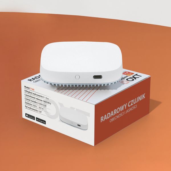 OXT Czujnik radar obecności jasn. USB ZigBee TUYA zdjęcie 4