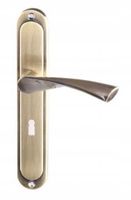 Klamka drzwiowa ROMA długi szyld 90mm NA KLUCZ KPL