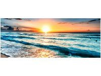 OBRAZ ZACHÓD SŁOŃCA PLAŻY CANCUN