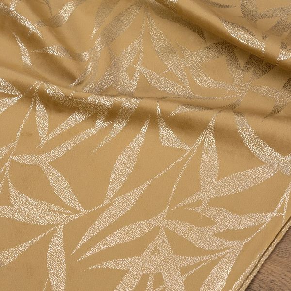 Bieżnik dekoracyjny/ szarfa BLINK-15 35x180 miodowy w liście zdjęcie 6