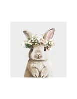 Serwetki papierowe wielkanocne zajączek w wianku, 20 szt.