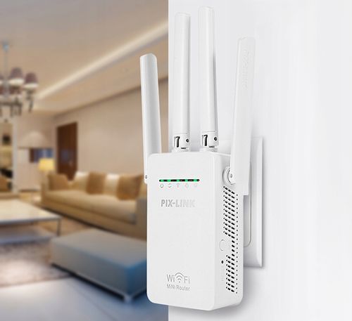 Wzmacniacz sygnału WiFi do domu biura Wi-Fi PIXLINK WR09 repeater router na Arena.pl
