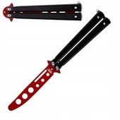 Butterfly nóż motylkowy treningowy składany Joker Black RED Balisong JKR830