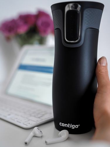 Kubek termiczny Contigo West Loop 2.0 470ml - czarny mat na Arena.pl