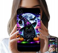 ETUI DO SAMSUNG GALAXY S24 PLUS - CZARNY KOTEK HALLOWEEN SALEM DYNIA WZORY