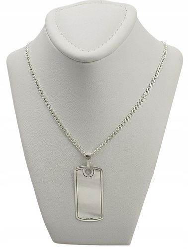 SREBRNY PEŁNY ŁAŃCUSZEK MĘSKI PANCERKA NIEŚMIERTELNIK PR. 925 GRAWER GRATIS na Arena.pl