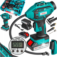 KOMPRESOR BEZPRZEWODOWY pompka elektryczna do opon MINI KOMPRESOR 2 baterie