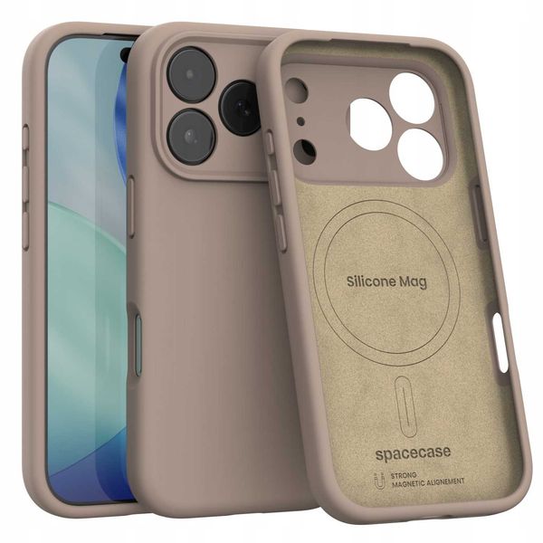 Spacecase Silicone Mag Iphone 17 Pro Max Brown zdjęcie 1